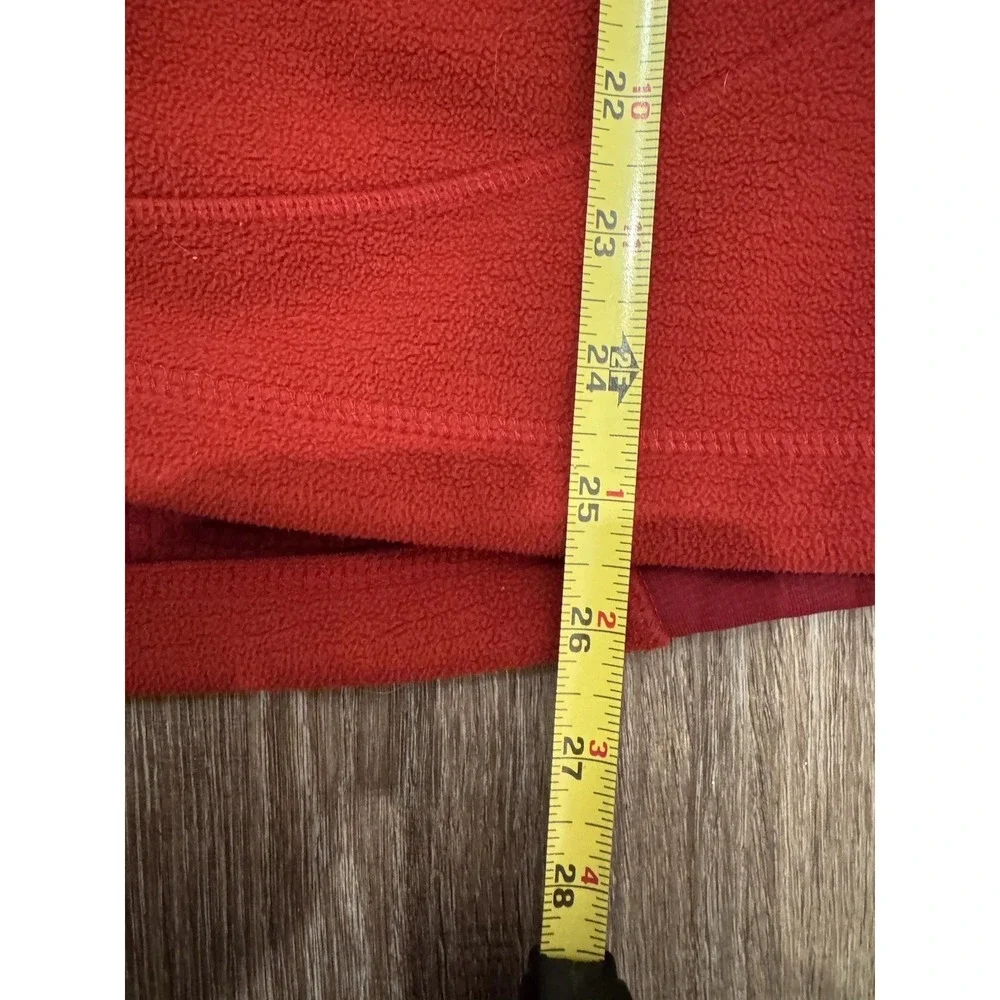 LL Bean Fleece Jacket Men's Large Red Full Zip‎ 3 Pockets Polartec